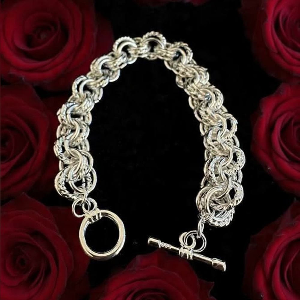 925 STERLING SILVER CHAIN BRACELET 7.5inches 31grams